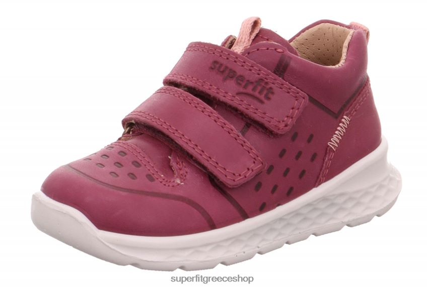 Superfit μωρά breeze - sneakers χαμηλά με κούμπωμα velcro V286D296 χαμηλά αθλητικά παπούτσια ροζ/πορτοκαλί