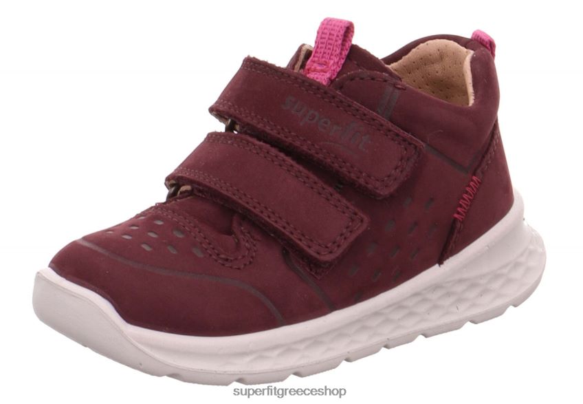 Superfit μωρά breeze - sneakers χαμηλά με κούμπωμα velcro V286D407 χαμηλά αθλητικά παπούτσια κόκκινο/ροζ