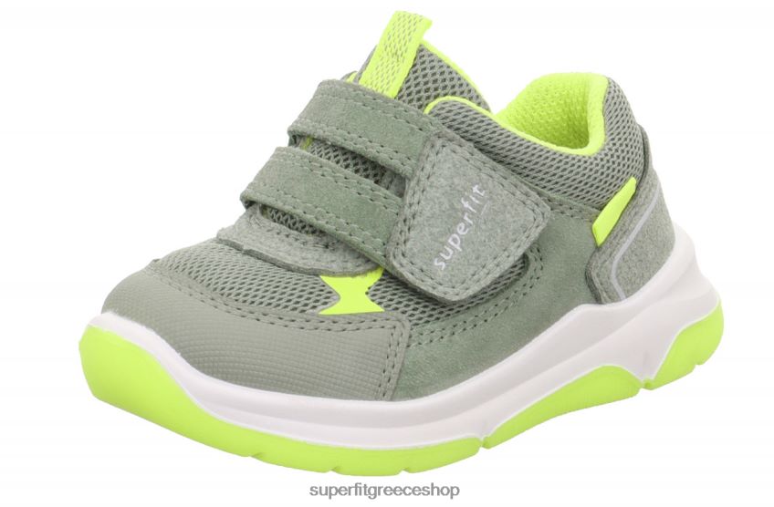 Superfit μωρά cooper - sneakers χαμηλά με κούμπωμα velcro V286D331 χαμηλά αθλητικά παπούτσια ανοιχτό πράσινο/κίτρινο