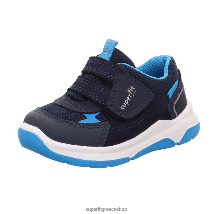 Superfit μωρά cooper - sneakers χαμηλά με κούμπωμα velcro V286D334 χαμηλά αθλητικά παπούτσια μπλε/τιρκουάζ