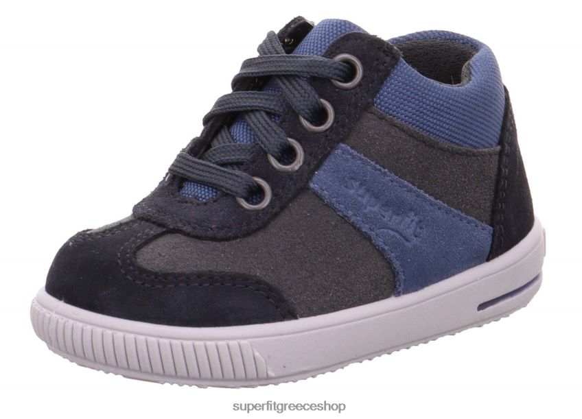 Superfit μωρά moppy - sneakers χαμηλά με κορδόνια V286D395 χαμηλά αθλητικά παπούτσια γκρι/μπλε