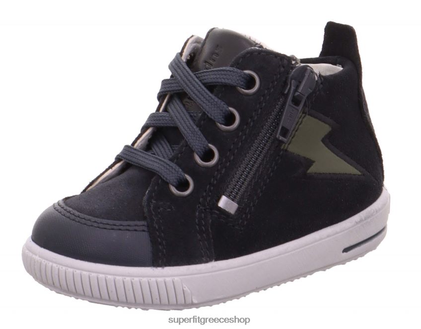 Superfit μωρά moppy - sneakers χαμηλά με φερμουάρ V286D429 χαμηλά αθλητικά παπούτσια γκρί