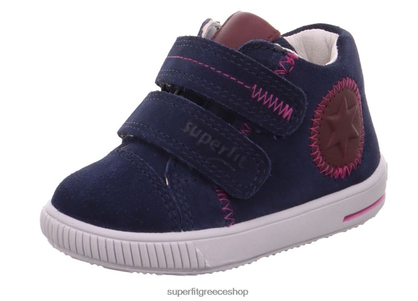 Superfit μωρά moppy - sneakers χαμηλά με κούμπωμα velcro V286D379 χαμηλά αθλητικά παπούτσια μπλε κόκκινο