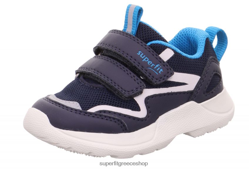 Superfit μωρά rush - sneakers χαμηλά με κούμπωμα velcro V286D247 χαμηλά αθλητικά παπούτσια μπλε/τιρκουάζ