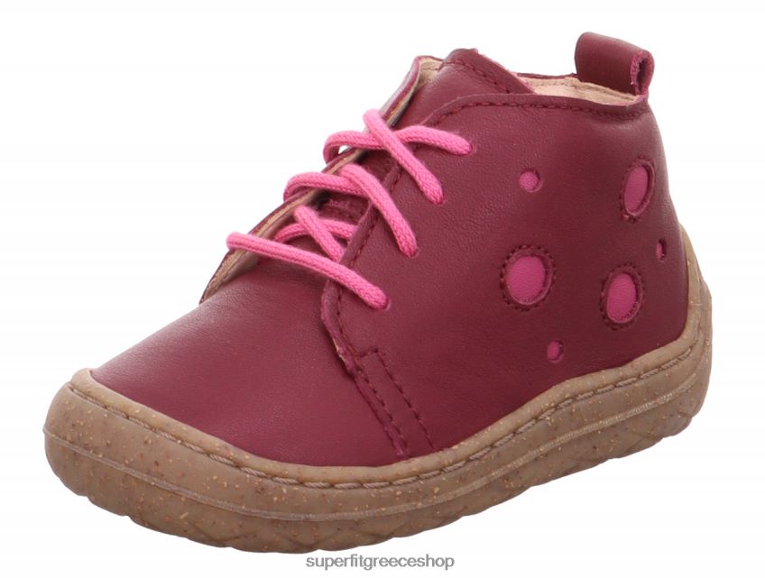 Superfit μωρά saturnus - sneakers χαμηλά με κορδόνια V286D359 χαμηλά αθλητικά παπούτσια κόκκινο/ροζ