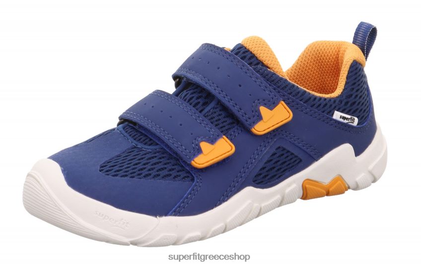 Superfit μωρά trace - sneakers χαμηλά με κούμπωμα velcro V286D540 χαμηλά αθλητικά παπούτσια μπλε/πορτοκαλί