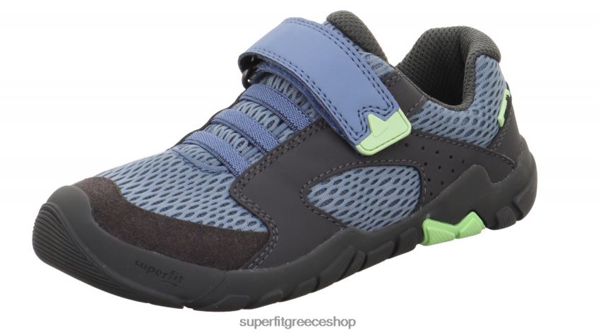 Superfit μωρά trace - sneakers χαμηλά με κούμπωμα velcro V286D544 χαμηλά αθλητικά παπούτσια μπλε γκρι