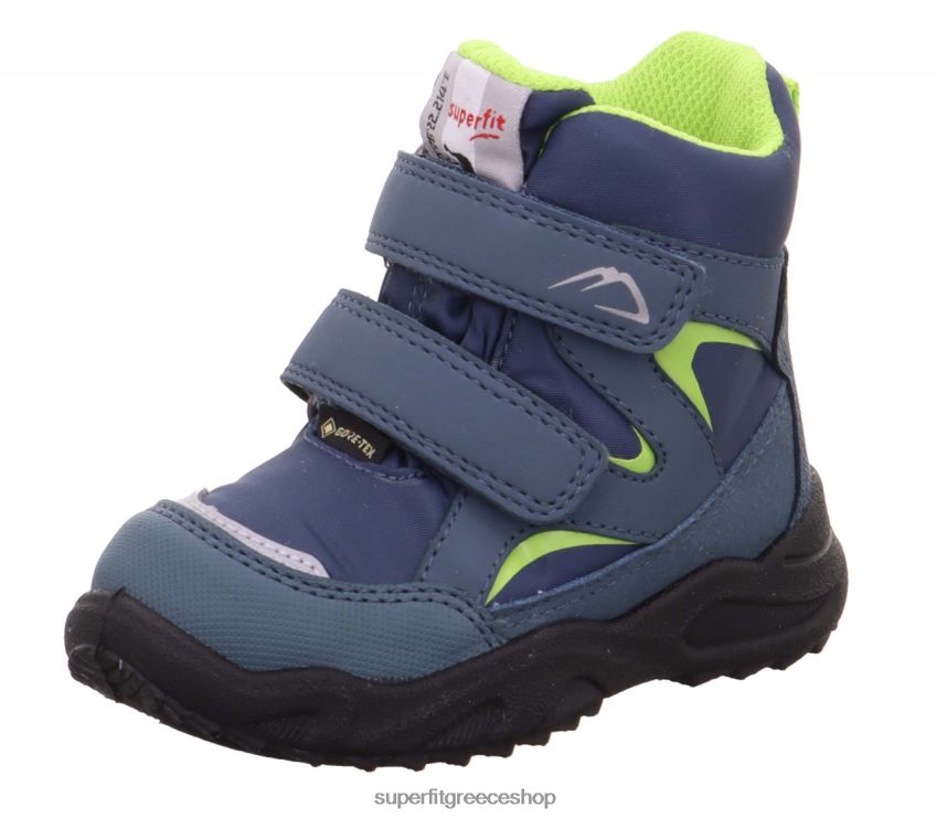 Superfit μωρά παγετώνας - μπότα με κούμπωμα velcro V286D476 μπότες μπλε πράσινο