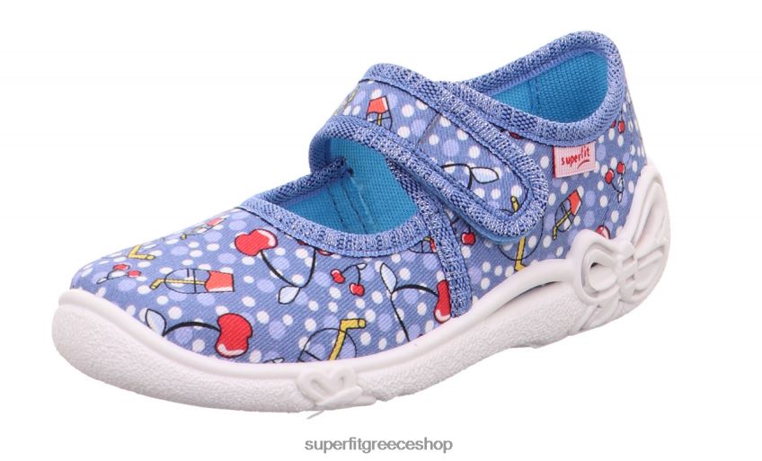 Superfit μωρά belinda - παντόφλα με κούμπωμα velcro V286D13 παντούφλες μπλε κόκκινο