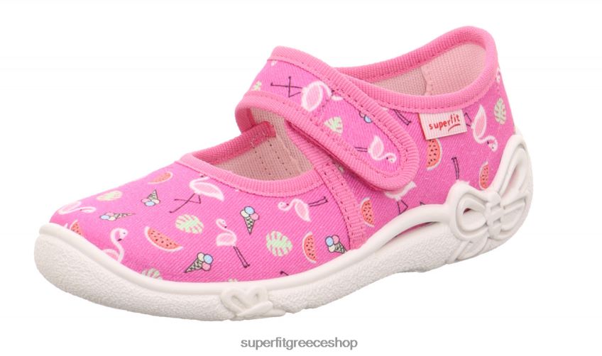 Superfit μωρά belinda - παντόφλα με κούμπωμα velcro V286D80 παντούφλες ροζ/πολύχρωμα