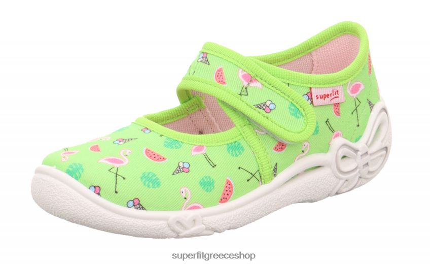 Superfit μωρά belinda - παντόφλα με κούμπωμα velcro V286D98 παντούφλες ανοιχτό πράσινο/πολύχρωμο