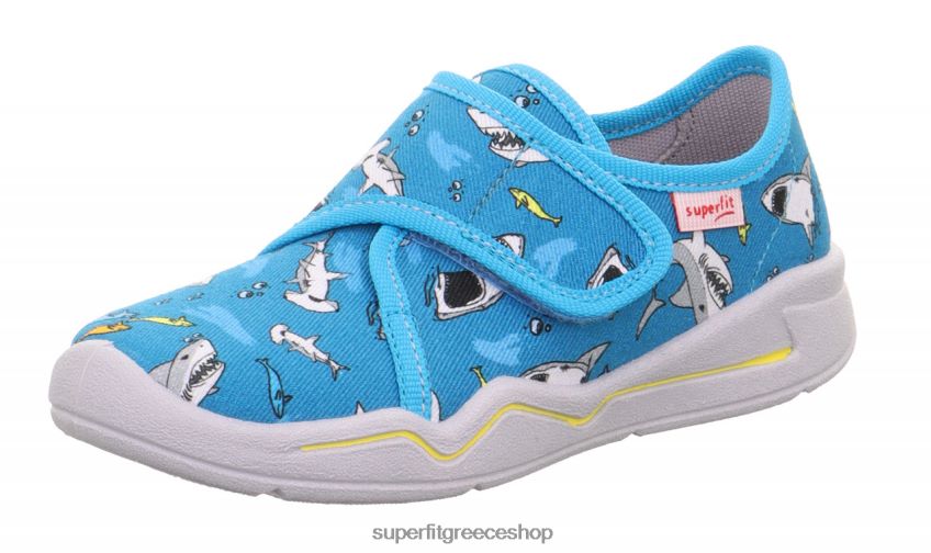 Superfit μωρά benny - παντόφλα με κούμπωμα velcro V286D4 παντούφλες γαλάζιο/πολύχρωμο