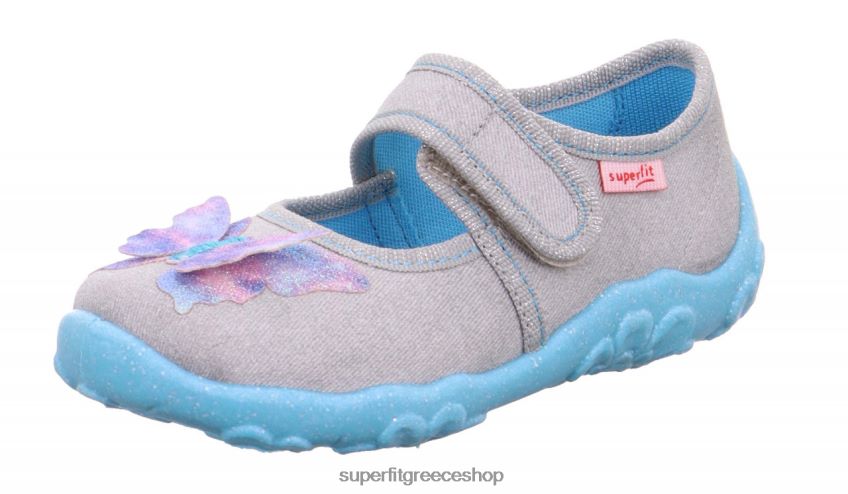 Superfit μωρά bonny - παντόφλα με κούμπωμα velcro V286D119 παντούφλες γκρί