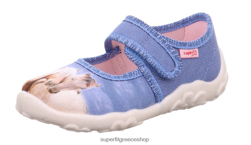 Superfit μωρά bonny - παντόφλα με κούμπωμα velcro V286D145 παντούφλες μπλε/πολύχρωμα