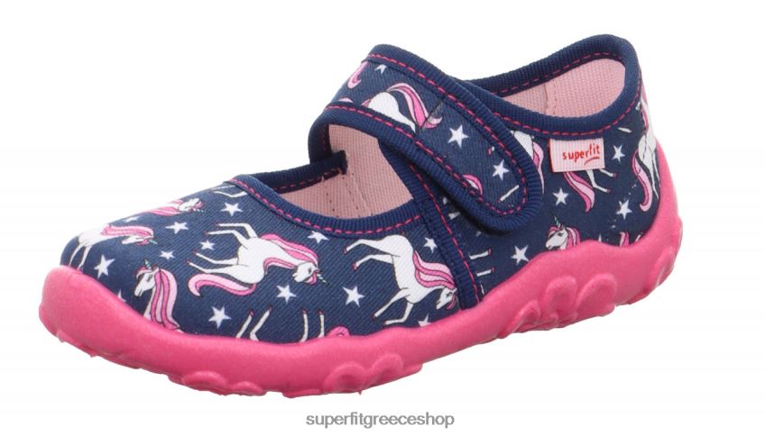 Superfit μωρά bonny - παντόφλα με κούμπωμα velcro V286D3 παντούφλες μπλε/πολύχρωμα