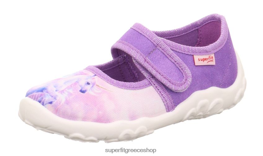 Superfit μωρά bonny - παντόφλα με κούμπωμα velcro V286D35 παντούφλες μωβ