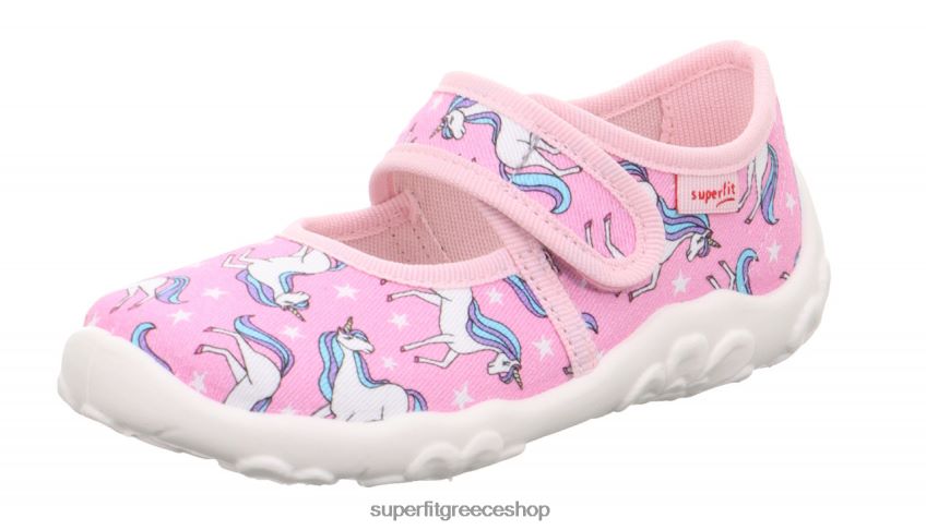 Superfit μωρά bonny - παντόφλα με κούμπωμα velcro V286D7 παντούφλες ροζ/πολυχρωμία