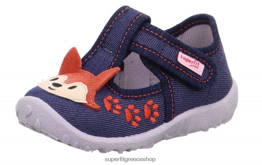 Superfit μωρά spotty - παντόφλα με κούμπωμα velcro V286D142 παντούφλες μπλε