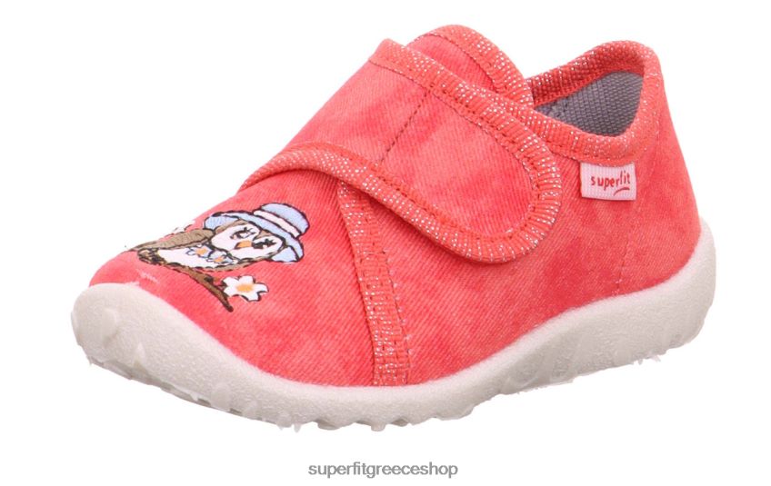 Superfit μωρά spotty - παντόφλα με κούμπωμα velcro V286D143 παντούφλες το κόκκινο