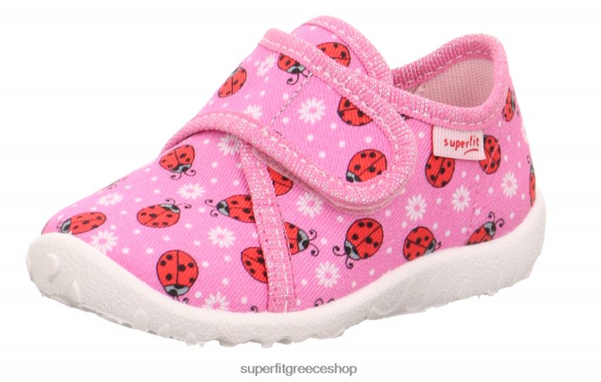 Superfit μωρά spotty - παντόφλα με κούμπωμα velcro V286D24 παντούφλες ροζ/πολυχρωμία