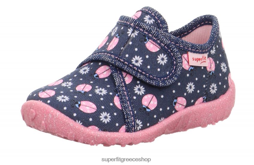 Superfit μωρά spotty - παντόφλα με κούμπωμα velcro V286D53 παντούφλες μπλε/πολύχρωμα