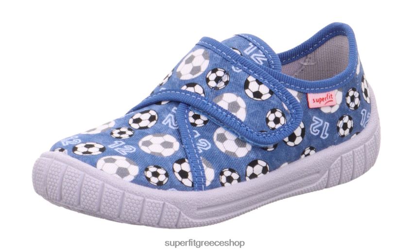 Superfit μωρά χαρτονόμισμα - παντόφλα με κούμπωμα velcro V286D116 παντούφλες μπλε/πολύχρωμα