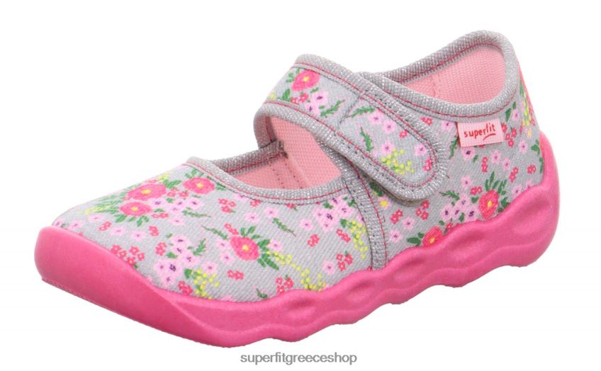 Superfit μωρά φούσκα - παντόφλα με κούμπωμα velcro V286D117 παντούφλες γκρι/πολύχρωμο