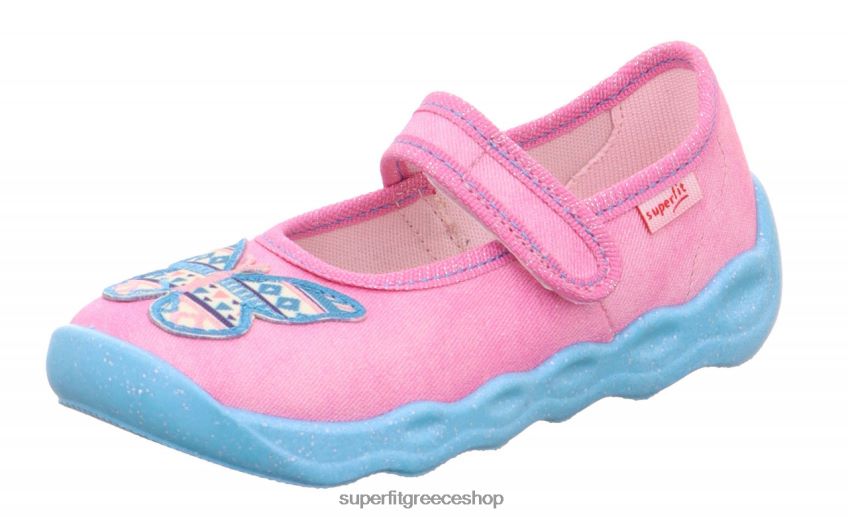 Superfit μωρά φούσκα - παντόφλα με κούμπωμα velcro V286D122 παντούφλες ροζ/πολυχρωμία
