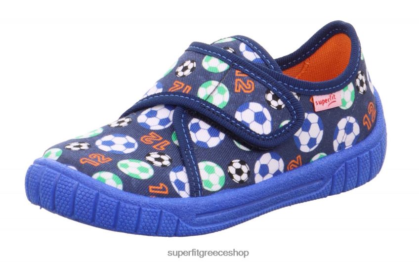 Superfit μωρά χαρτονόμισμα - παντόφλα με κούμπωμα velcro V286D141 παντούφλες μπλε πράσινο