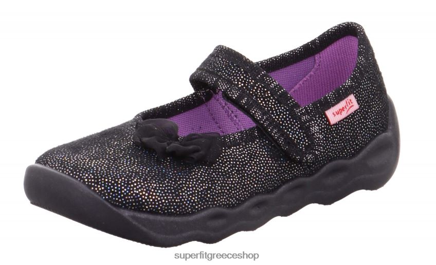 Superfit μωρά φούσκα - παντόφλα με κούμπωμα velcro V286D144 παντούφλες μαύρος