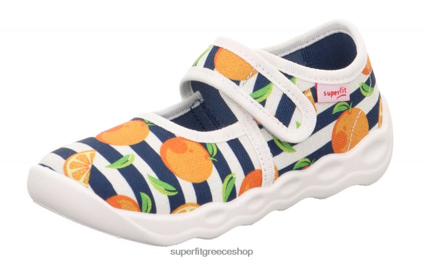 Superfit μωρά φούσκα - παντόφλα με κούμπωμα velcro V286D17 παντούφλες πορτοκαλί/πολύχρωμο