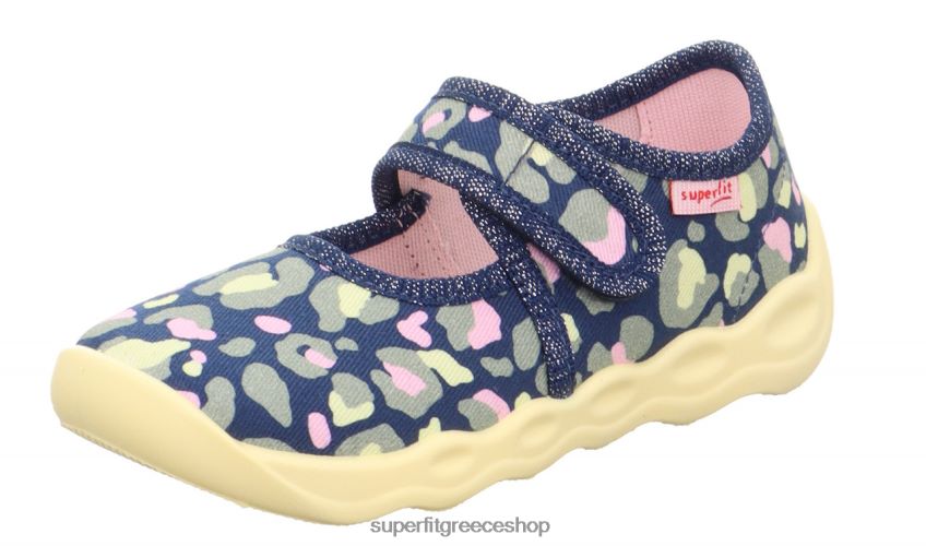 Superfit μωρά φούσκα - παντόφλα με κούμπωμα velcro V286D62 παντούφλες μπλε/πολύχρωμα