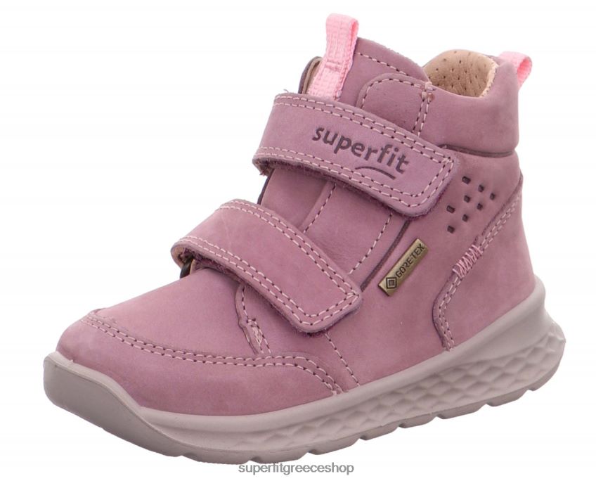 Superfit μωρά breeze - sneakers ψηλά με κούμπωμα velcro V286D371 ψηλά αθλητικά παπούτσια μωβ/ροζ