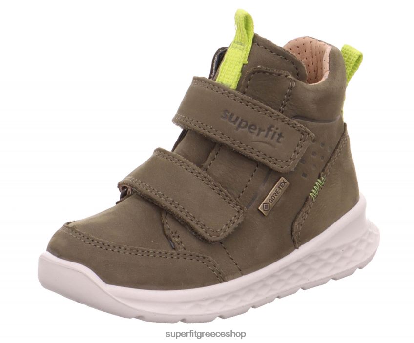 Superfit μωρά breeze - sneakers ψηλά με κούμπωμα velcro V286D417 ψηλά αθλητικά παπούτσια πράσινος