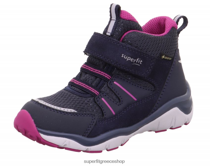 Superfit μωρά sport5 - sneakers ψηλά με κούμπωμα velcro V286D388 ψηλά αθλητικά παπούτσια μπλε/ροζ