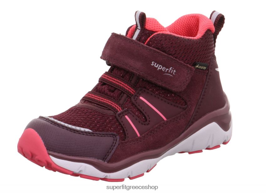 Superfit μωρά sport5 - sneakers ψηλά με κούμπωμα velcro V286D403 ψηλά αθλητικά παπούτσια κόκκινο/ροζ