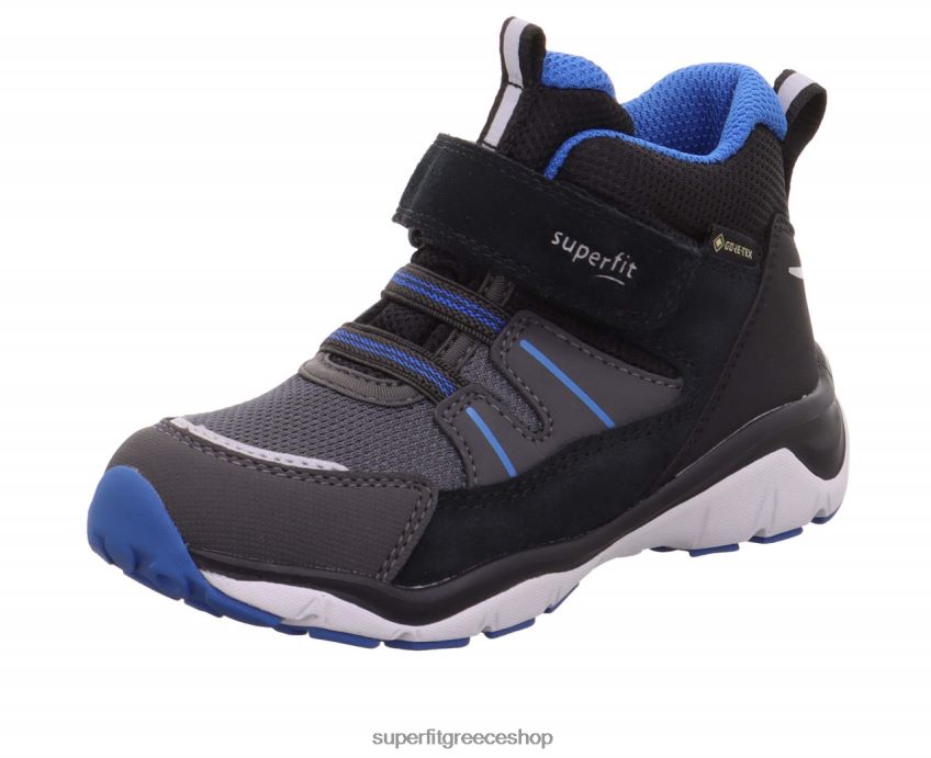 Superfit μωρά sport5 - sneakers ψηλά με κούμπωμα velcro V286D408 ψηλά αθλητικά παπούτσια Μαύρο μπλε