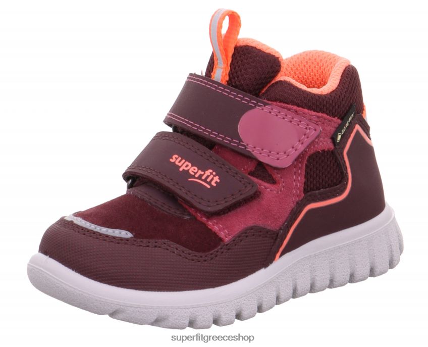 Superfit μωρά sport7 mini - sneakers ψηλά με κούμπωμα velcro V286D273 ψηλά αθλητικά παπούτσια Κόκκινο πορτοκαλί