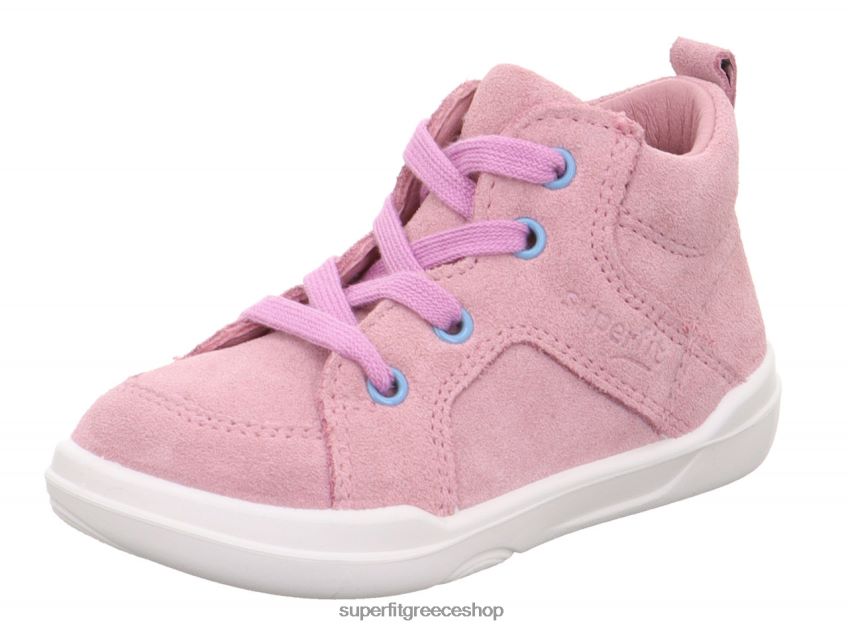 Superfit μωρά superfree - sneakers ψηλά με κορδόνια V286D242 ψηλά αθλητικά παπούτσια ροζ