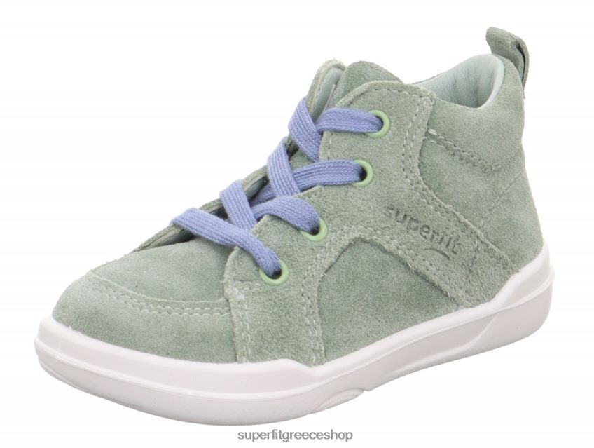 Superfit μωρά superfree - sneakers ψηλά με κορδόνια V286D248 ψηλά αθλητικά παπούτσια ανοιχτό πράσινο/μπλε