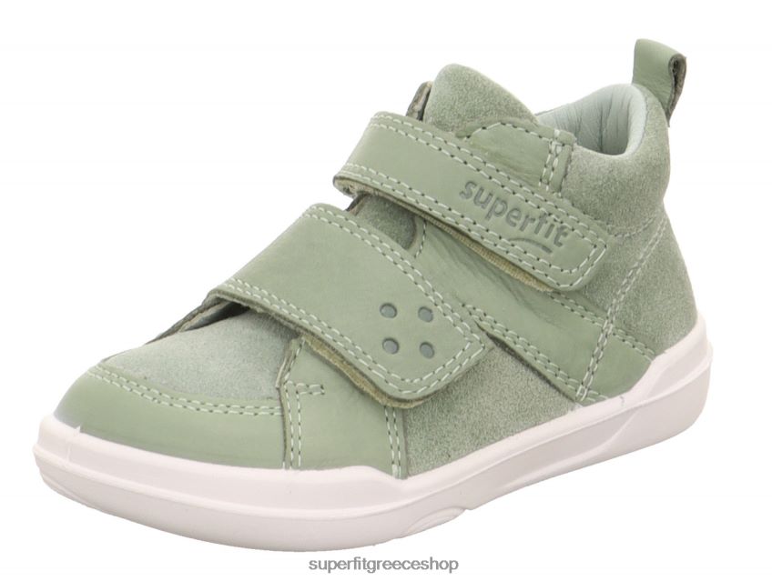 Superfit μωρά superfree - sneakers ψηλά με κούμπωμα velcro V286D298 ψηλά αθλητικά παπούτσια ανοιχτό πράσινο