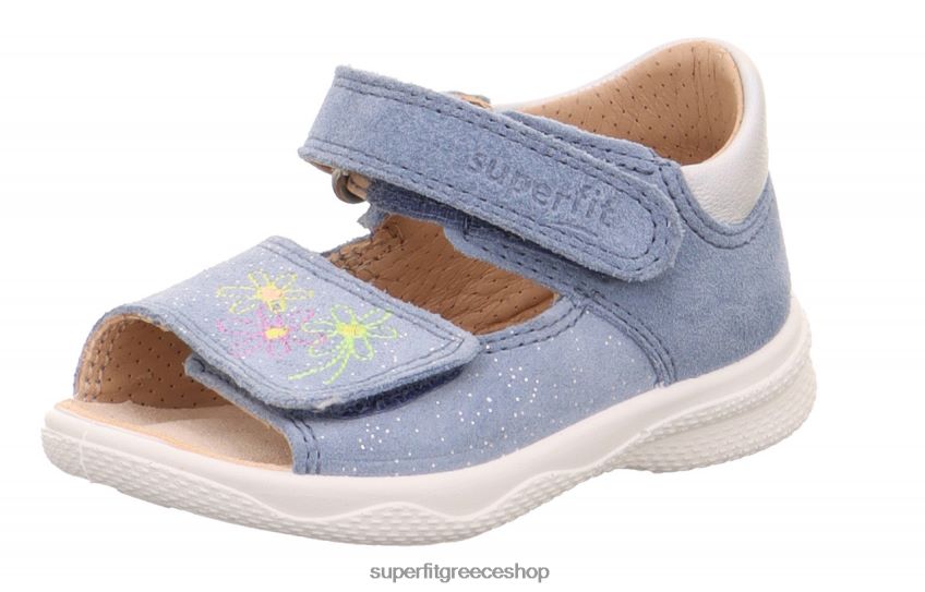 Superfit μωρά polly - σανδάλι με κούμπωμα velcro V286D208 σανδάλια μπλε/ασημί