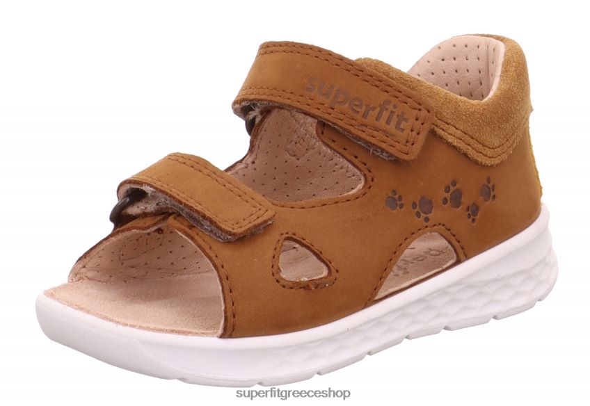 Superfit μωρά λιμνοθάλασσα - σανδάλι με κούμπωμα velcro V286D216 σανδάλια καφέ/κίτρινο