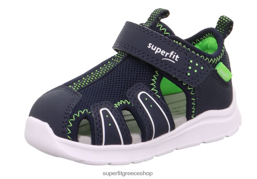 Superfit μωρά κύμα - σανδάλι με κούμπωμα velcro V286D228 σανδάλια μπλε/ανοιχτό πράσινο