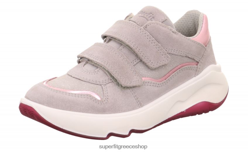 Superfit νήπια μελωδία - sneakers χαμηλά με κούμπωμα velcro V286D776 χαμηλά αθλητικά παπούτσια ανοιχτό γκρι/ροζ