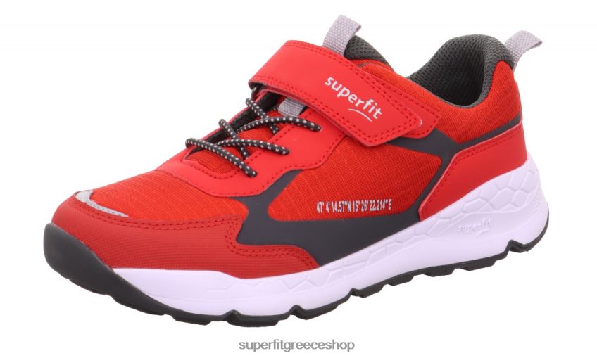 Superfit νήπια δωρεάν βόλτα - sneakers χαμηλά με κούμπωμα velcro V286D890 χαμηλά αθλητικά παπούτσια κόκκινο/γκρι