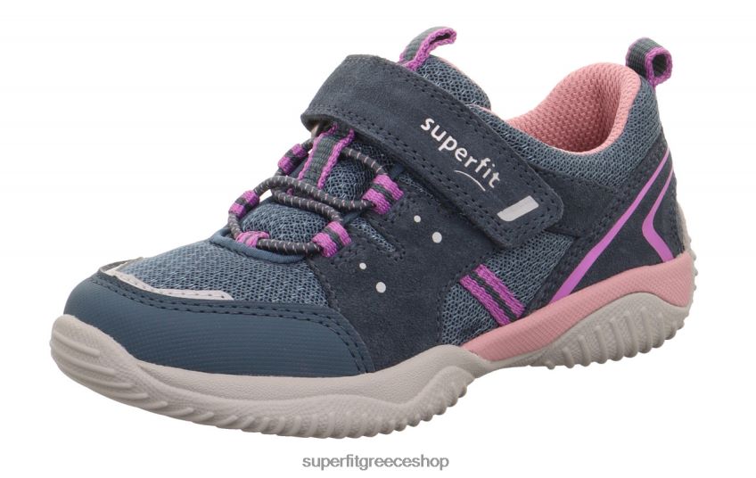 Superfit νήπια storm - sneakers χαμηλά με κούμπωμα velcro V286D788 χαμηλά αθλητικά παπούτσια μπλε/μωβ