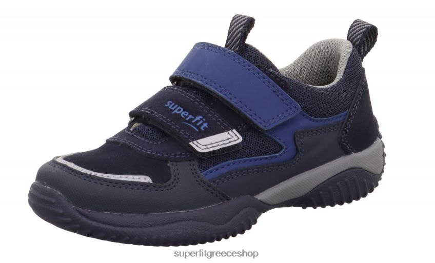 Superfit νήπια storm - sneakers χαμηλά με κούμπωμα velcro V286D823 χαμηλά αθλητικά παπούτσια μπλε/ανοιχτό γκρι