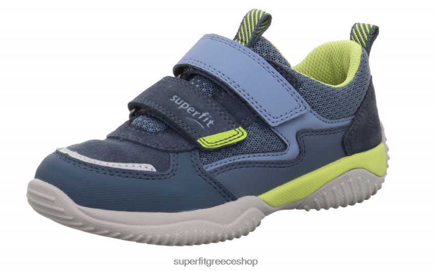 Superfit νήπια storm - sneakers χαμηλά με κούμπωμα velcro V286D834 χαμηλά αθλητικά παπούτσια μπλε/ανοιχτό πράσινο