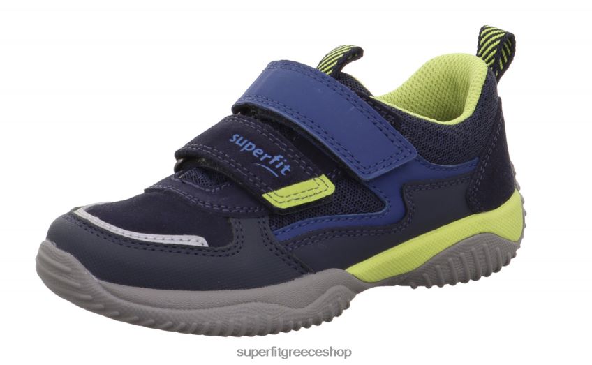 Superfit νήπια storm - sneakers χαμηλά με κούμπωμα velcro V286D858 χαμηλά αθλητικά παπούτσια μπλε/ανοιχτό πράσινο